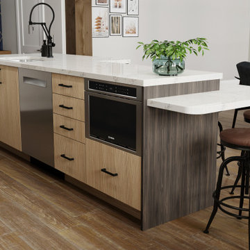 State-of-the-art Industrial Kitchen with Sculpted TFL Cabinets