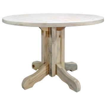 Montana Woodworks Homestead Transitional Wood Patio Table in Natural