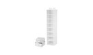 8 Shelf Organizer With 2 Drawers, White