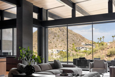 Living room - modern living room idea in Phoenix