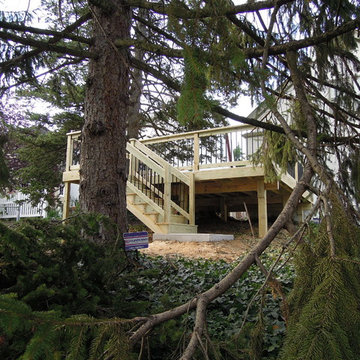 Pressure Treated Deck with Alum Balusters