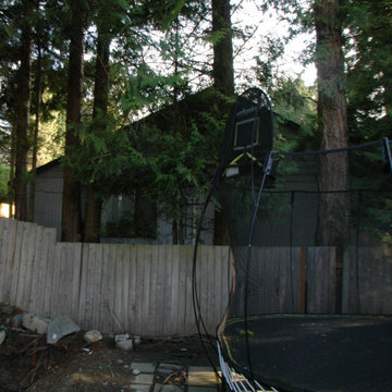 North Seattle Residence - existing rear fence looking towards neighbors home