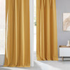 Faux Linen Darkening Curtain Single Panel, Dandelion Gold, 50"x96"