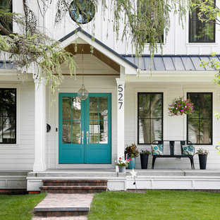 75 Farmhouse  Porch  Design  Ideas  Stylish Farmhouse  Porch  