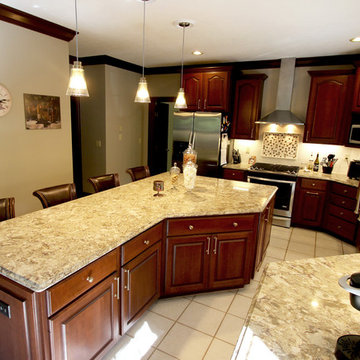 Cambria Nevern Countertops with Galley Workstation ~ Medina, OH