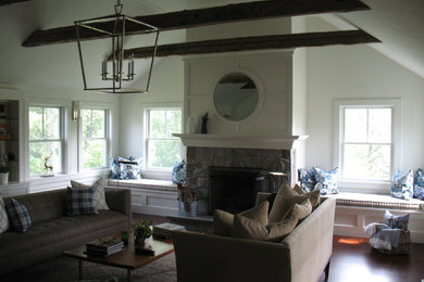 Inspiration for a living room remodel in Boston