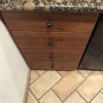 Keystone Ski Area Condo Refaced original Oak Cabinets with Rustic Alder