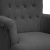 Baxton Studio Crenshaw Dark Gray Linen Modern Club Chair