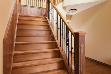 Design ideas for a traditional staircase in Edmonton.