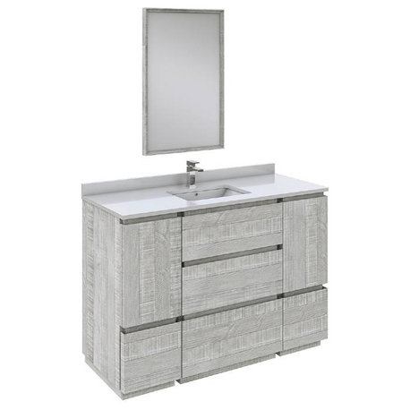 Fresca Formosa Modern 48" Ash Freestanding Single Sink Vanity Set