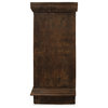 Vimaan 4-Doors Panel Solid Wood Sideboard in Dark Brown