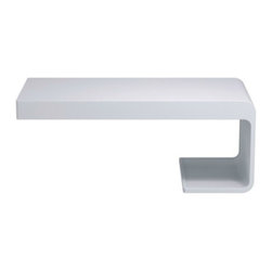 ADM Bathroom - ADM Rectangular Wall Mounted Countertop, White, 39", Glossy White - Vanity Tops And Side Splashes