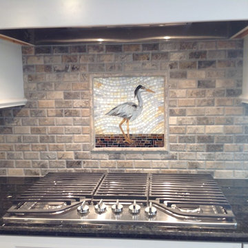 Artful Glass Mosaic Kitchen Backsplash