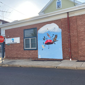 Raining Cats and Dogs Veterinary Clinic Mural