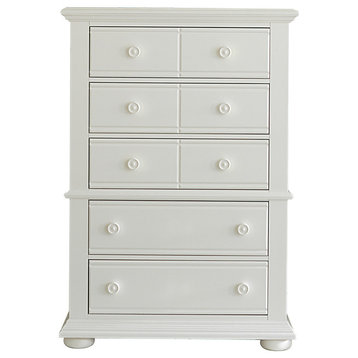 Emma Mason Signature River Banks 5 Drawer Chest in Oyster White
