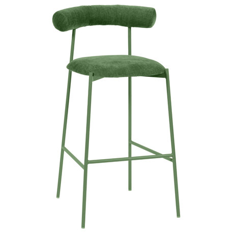 Liliana Velvet Stool, Green, Bar