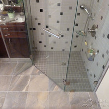 corner curbless shower