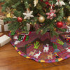 NOVICA Noel And Applique Christmas Tree Skirt