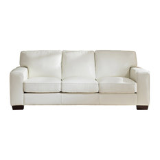 Ivory Leather Sofas Houzz Kemp International Inc Kimberlly Leather Craft Sofa Ivory White Sofas