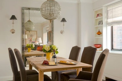 Transitional dining room photo in New York