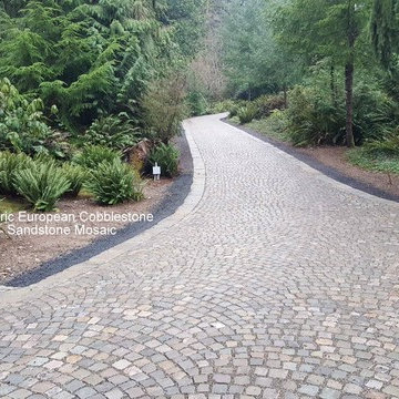 Antique reclaimed cobblestone "Mosaic" Sandstone, small cubes