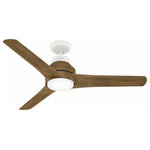 Hunter - Hunter 50009 Lakemont, 52" Outdoor Ceiling Fan with Light Kit and Handheld - The Lakemont modern ceiling fan with LED light feaLakemont 52 Inch Out Matte White White WaUL: Suitable for damp locations Energy Star Qualified: n/a ADA Certified: n/a  *Number of Lights: 1-*Wattage:18w LED bulb(s) *Bulb Included:Yes *Bulb Type:LED *Finish Type:Matte White