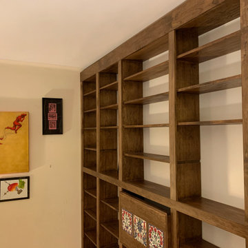 Completed Built-In Bookshelves