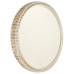 Artcraft Lighting - Reflections AM306 Circular Mirror - Hit the switch and bring your mirror to life. This LED mirror has a crystal frame. Features a smart touch dimmer switch for the exact amount of light desired. (Circle shape)