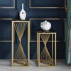 Golden Wrought Nordic Luxury Plant Stand with Marble Shelves, Black, H39.4"