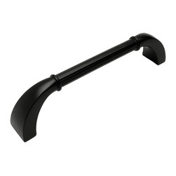 Cosmas - Cosmas 7714-128FB Flat Black Cabinet Pull - Cabinet And Drawer Handle Pulls