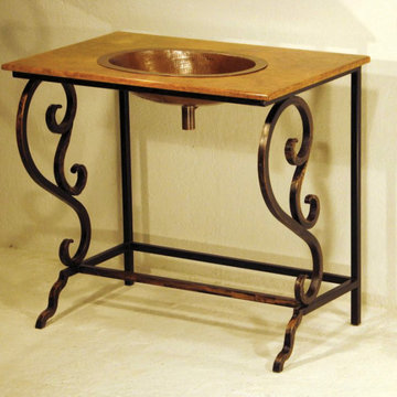 Hierro Musical Marble and Copper Vanity