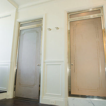 GlassCrafters' Regal Series - Single Doors with Etched Glass Detail