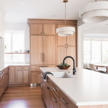 A Nature-Inspired Kitchen & Living Room with Natural Quarter-Sawn White Oak