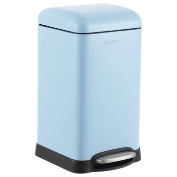 Betty Retro Mini 3.2-Gallon Step-Open Trash Can, Light Blue