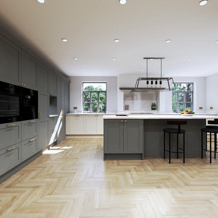 Kitchen - large contemporary kitchen idea in West Midlands