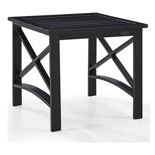Crosley Furniture Kaplan Metal Patio End Table in Oil Rubbed Bronze ...