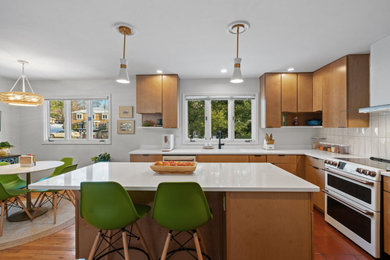 Inspiration for a midcentury kitchen in Boston.