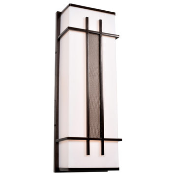 Tuxedo LED Outdoor Wall Fixture, Bronze, 26"