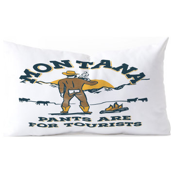 The Whiskey Ginger Montana Pants Are For Tourists Oblong Throw Pillow