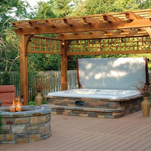 Hot tub and deck