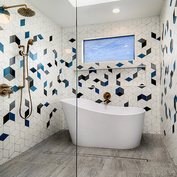 Contemporary Mid Century Style Master Bath and Guest Bath