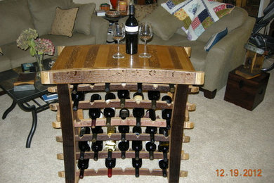 Wine Barrel Table Wine Rack
