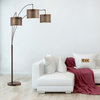 Artiva USA Lumiere II 83" LED Arched Floor Lamp With Dimmer, Antique Bronze