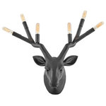 Hinkley Lighting - Stag Six Light Sconce in Black - Yes deer! A playful  contemporary take on traditional lodge decor  Stag is an over scaled sconce big on style. Featured in Chalk White or Black  Stag bounds into any space with illumination and charm all-in-one. Sconces feature a removable black cord with on/off switch to suite anywhere you choose to roam.&nbsp