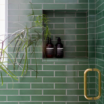 2x8 Sea Green Bathroom