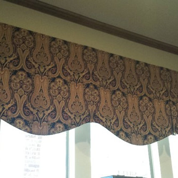 Dramatic Box Pleat Valance with Panels