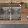 Ruvati 32" Low-Divide Undermount Stainless Steel Kitchen Sink, RVH7411