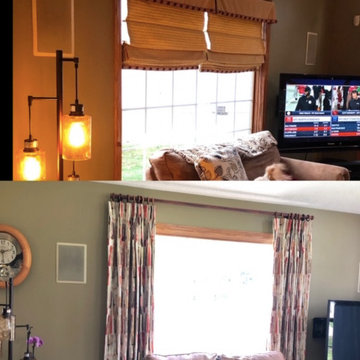 Family room window treatments
