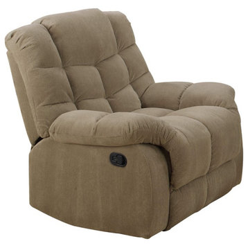 Sunset Trading Heaven on Earth Reclining Traditional Fabric Chair in Tan