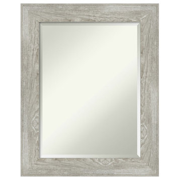 Dove Greywash Beveled Bathroom Wall Mirror - 24 x 30 in.